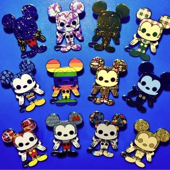 Funko x Loungefly Disney ptrading pins. New. Mickey shaped box Limited edition